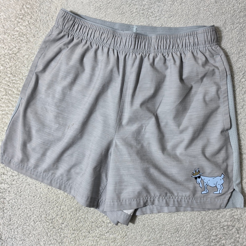 GOAT USA Shorts Mens Med Grey Stretch 30/5 Athletic‎ Running Gym GU-1511
